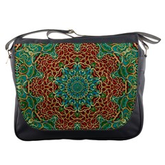 The Wooden Heart Mandala,giving Calm Messenger Bags