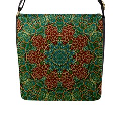 The Wooden Heart Mandala,giving Calm Flap Messenger Bag (l) 