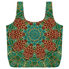 The Wooden Heart Mandala,giving Calm Full Print Recycle Bags (l)  by pepitasart