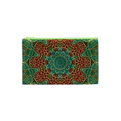 The Wooden Heart Mandala,giving Calm Cosmetic Bag (xs)