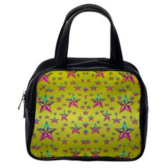 Flower Power Stars Classic Handbags (one Side)