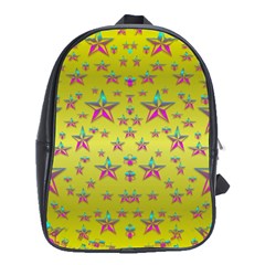 Flower Power Stars School Bags (xl)  by pepitasart