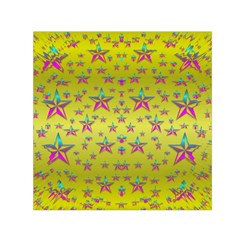 Flower Power Stars Small Satin Scarf (square) by pepitasart