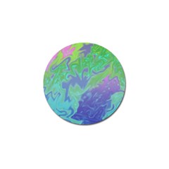 Green Blue Pink Color Splash Golf Ball Marker by BrightVibesDesign