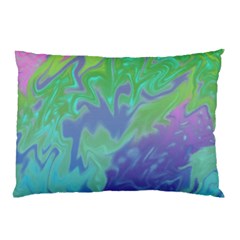 Green Blue Pink Color Splash Pillow Case