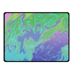 Green Blue Pink Color Splash Fleece Blanket (small)