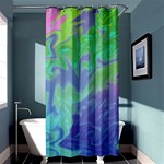 Green Blue Pink Color Splash Shower Curtain 36  x 72  (Stall)  Curtain(36 X72 ) - 33.26 x66.24  Curtain(36 X72 )