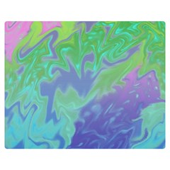 Green Blue Pink Color Splash Double Sided Flano Blanket (medium) 