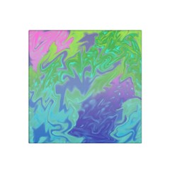 Green Blue Pink Color Splash Satin Bandana Scarf