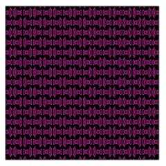 Pink Black Retro Tiki Pattern Large Satin Scarf (square)