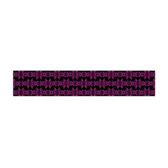 Pink Black Retro Tiki Pattern Flano Scarf (mini)