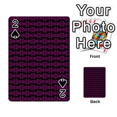 Pink Black Retro Tiki Pattern Playing Cards 54 Designs  by BrightVibesDesign