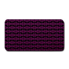 Pink Black Retro Tiki Pattern Medium Bar Mats by BrightVibesDesign