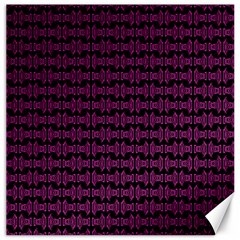 Pink Black Retro Tiki Pattern Canvas 20  X 20   by BrightVibesDesign