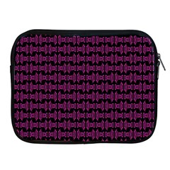 Pink Black Retro Tiki Pattern Apple Ipad 2/3/4 Zipper Cases by BrightVibesDesign