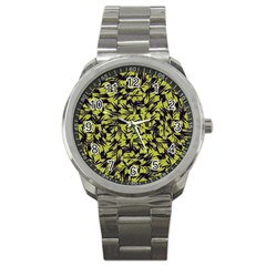 Modern Abstract Interlace Sport Metal Watch by dflcprints