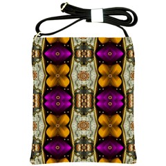 Contemplative Floral And Pearls  Shoulder Sling Bags