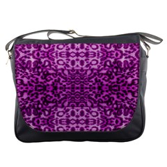 Lion In Purple Messenger Bags