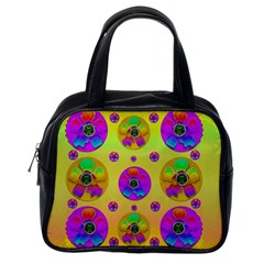 Floral Love And Why Not In Neon Classic Handbags (one Side)