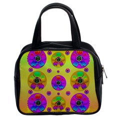 Floral Love And Why Not In Neon Classic Handbags (2 Sides)