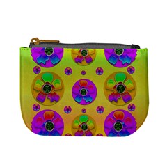 Floral Love And Why Not In Neon Mini Coin Purses by pepitasart