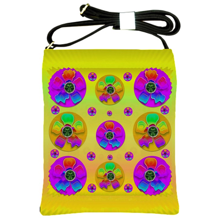 Floral Love And Why Not In Neon Shoulder Sling Bags