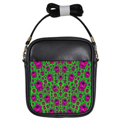 Fantasy Valentine In Floral Love And Peace Time Girls Sling Bags