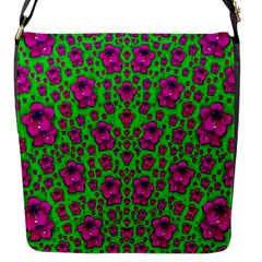 Fantasy Valentine In Floral Love And Peace Time Flap Messenger Bag (s) by pepitasart