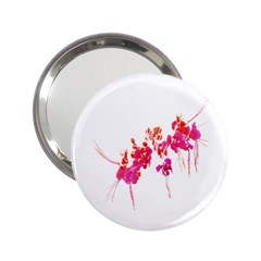 Minimal Floral Print 2 25  Handbag Mirrors