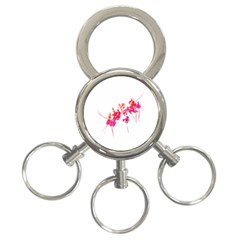 Minimal Floral Print 3-ring Key Chains by dflcprints