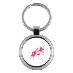 Minimal Floral Print Key Chains (round)  by dflcprints