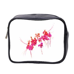 Minimal Floral Print Mini Toiletries Bag 2-side by dflcprints