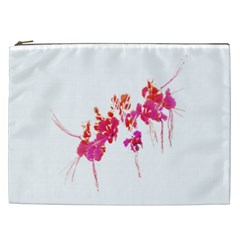 Minimal Floral Print Cosmetic Bag (xxl)  by dflcprints