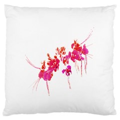 Minimal Floral Print Large Flano Cushion Case (one Side)