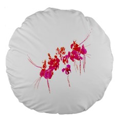 Minimal Floral Print Large 18  Premium Flano Round Cushions