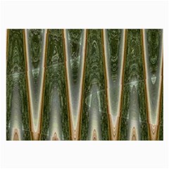 Green Brown Zigzag Large Glasses Cloth by BrightVibesDesign