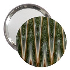 Green Brown Zigzag 3  Handbag Mirrors by BrightVibesDesign