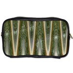 Green Brown Zigzag Toiletries Bags 2-Side Front