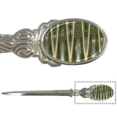 Green Brown Zigzag Letter Openers by BrightVibesDesign