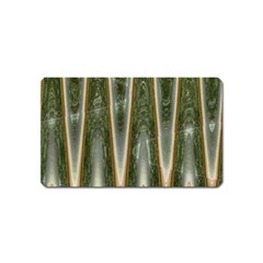 Green Brown Zigzag Magnet (name Card) by BrightVibesDesign