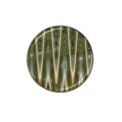 Green Brown Zigzag Hat Clip Ball Marker by BrightVibesDesign