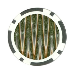 Green Brown Zigzag Poker Chip Card Guards by BrightVibesDesign