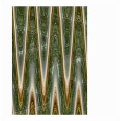 Green Brown Zigzag Small Garden Flag (two Sides)