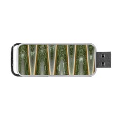 Green Brown Zigzag Portable Usb Flash (one Side)