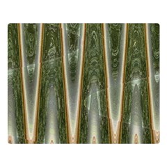 Green Brown Zigzag Double Sided Flano Blanket (large)  by BrightVibesDesign