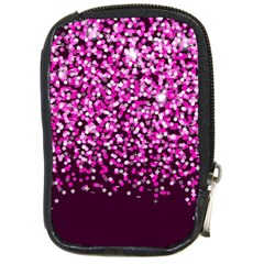 Pink Glitter Rain Compact Camera Cases by KirstenStar