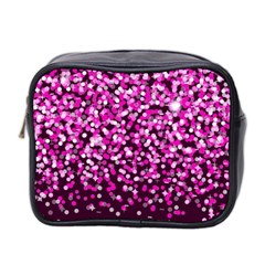 Pink Glitter Rain Mini Toiletries Bag 2-side by KirstenStar