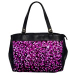 Pink Glitter Rain Office Handbags Front