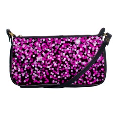 Pink Glitter Rain Shoulder Clutch Bags by KirstenStar