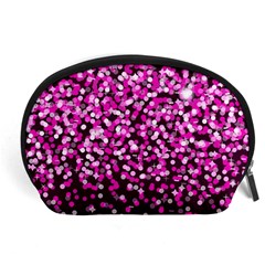 Pink Glitter Rain Accessory Pouches (large)  by KirstenStar